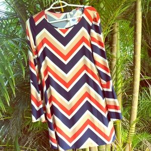 ThriftFlip Auburn Chevron Dress